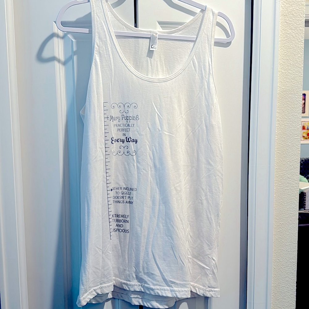 Mary Poppins White Tank Top